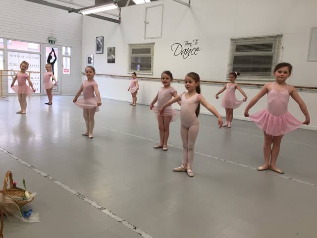 Baby ballet class in the studio