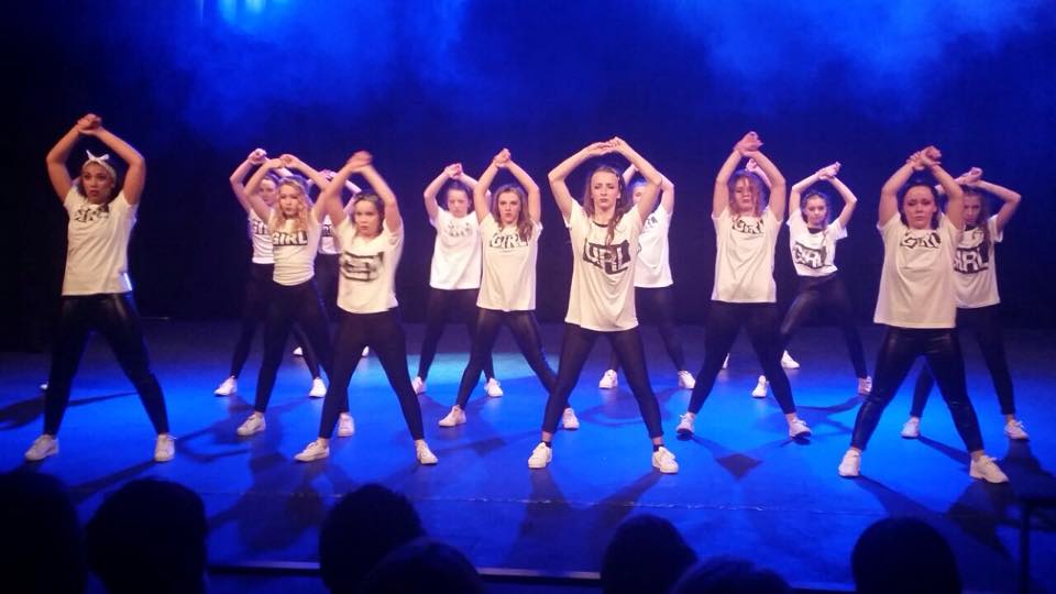 Street dance performance on stage